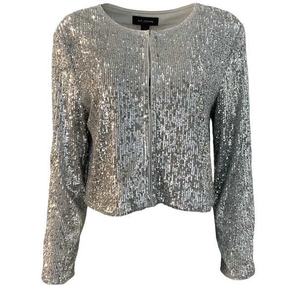 John Silver Sequin Cropped Jacket